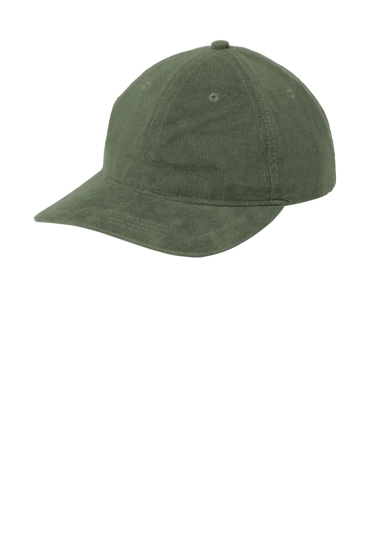 Port Authority ® Light Corduroy Dad Cap — Olive Green