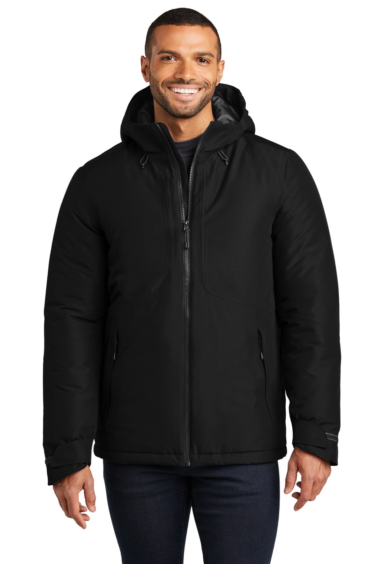 Port Authority ® Venture Waterproof Insulated Jacket — Deep Black