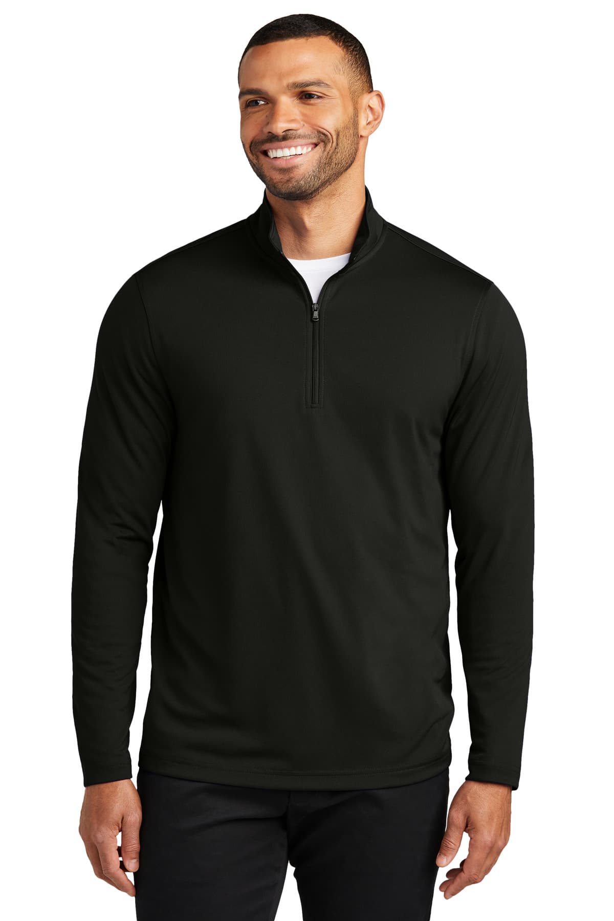 Port Authority ® Dry Zone ® UV Micro-Mesh 1/4-Zip — Deep Black