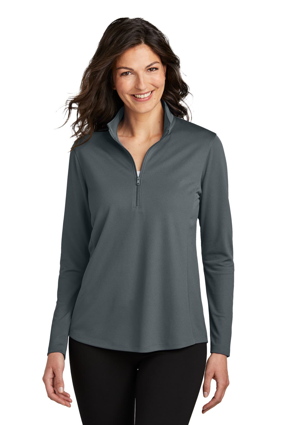 Port Authority ® Women's Dry Zone ® UV Micro-Mesh 1/4-Zip — Graphite
