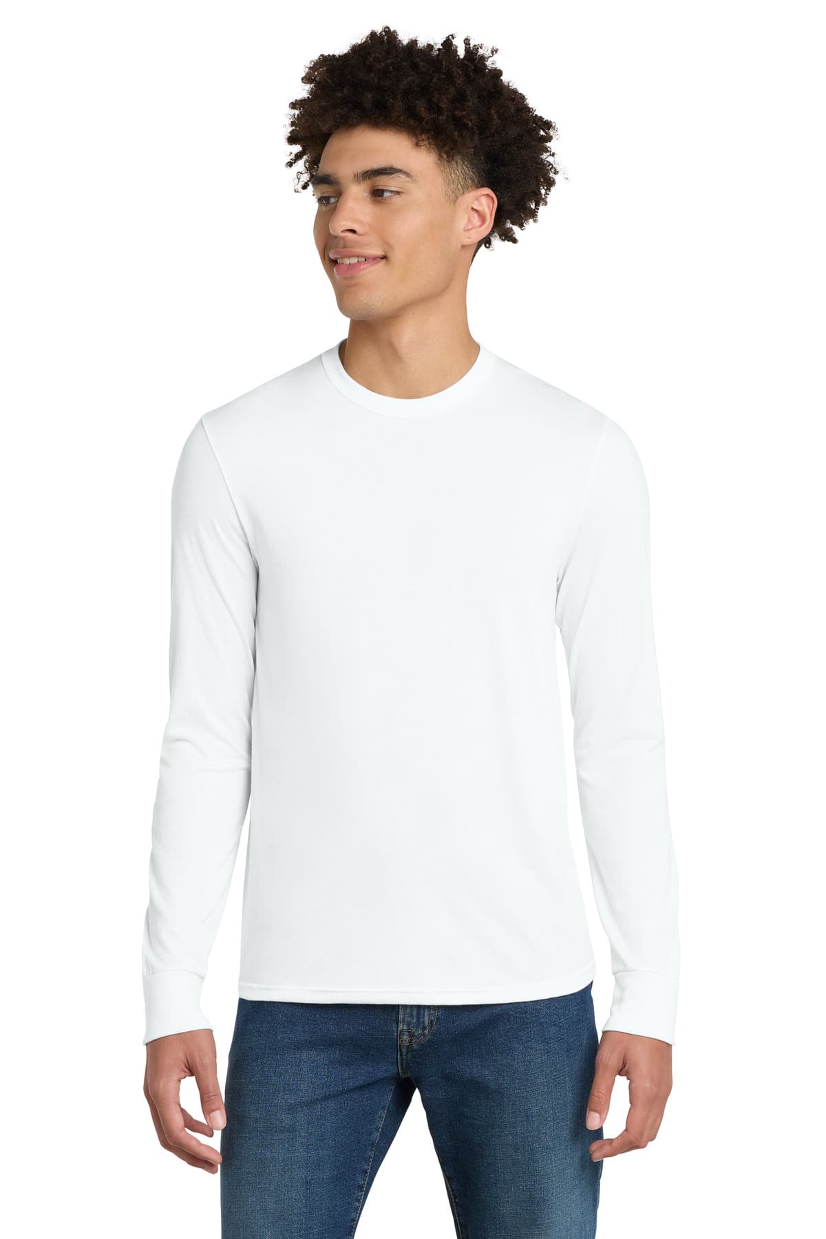 District ® Perfect Tri ® Long Sleeve Tee — White