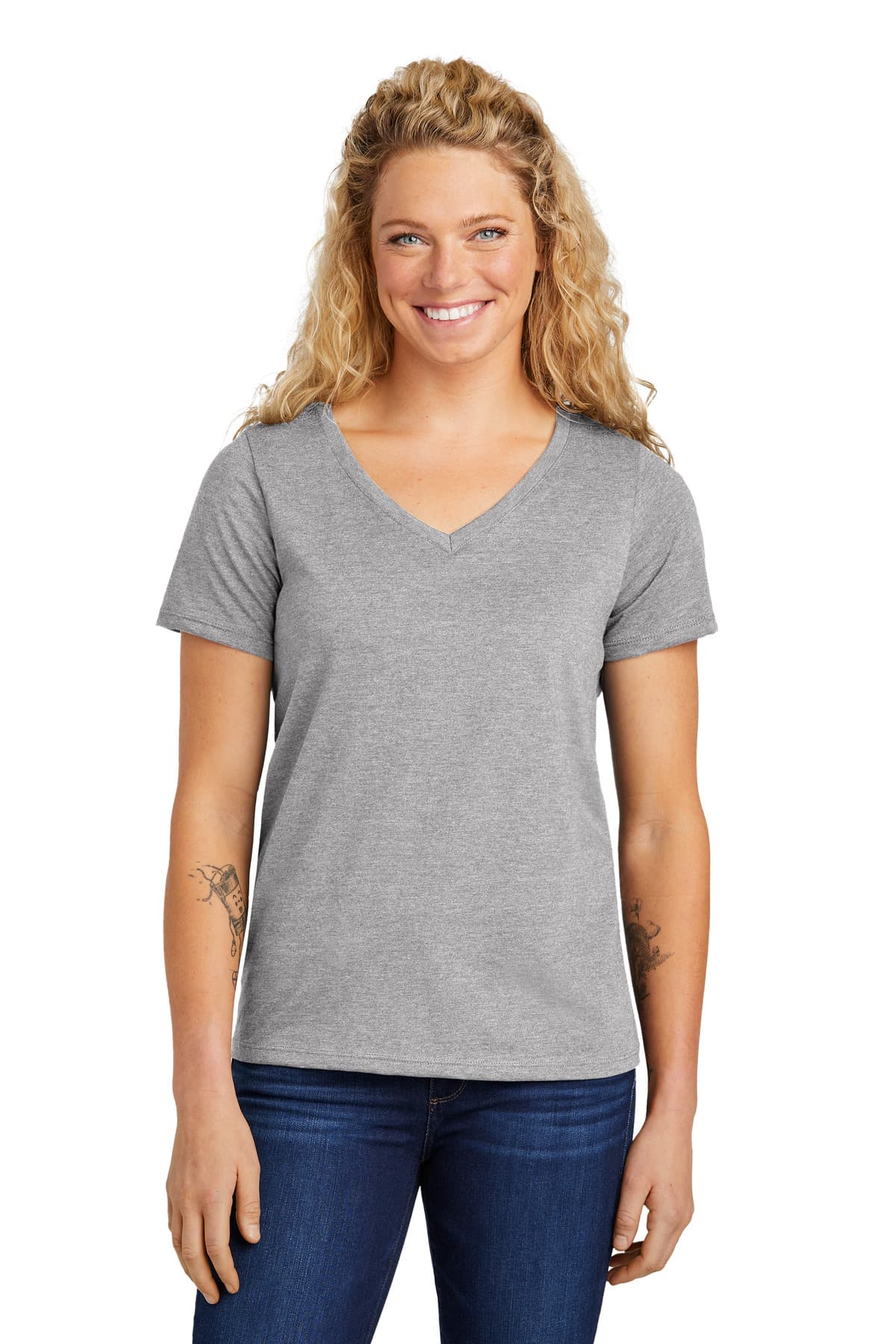 Volunteer Knitwear  Women's Daily V-Neck Tee — Athletic Heather