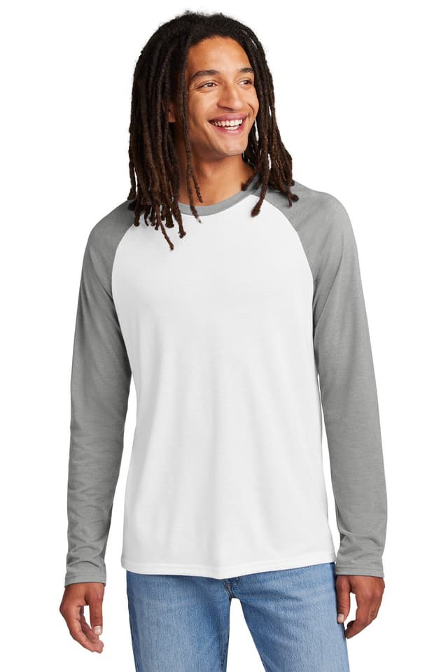 Allmade ® Unisex Tri-Blend Long Sleeve Colorblock Raglan