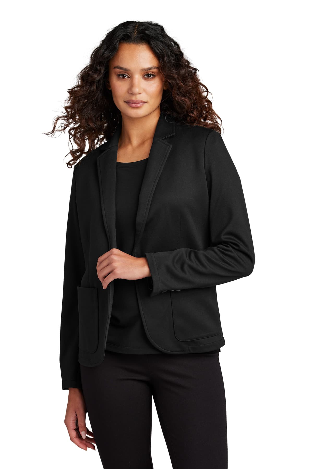 Mercer+Mettle ® Women's Relaxed Knit Blazer — Deep Black