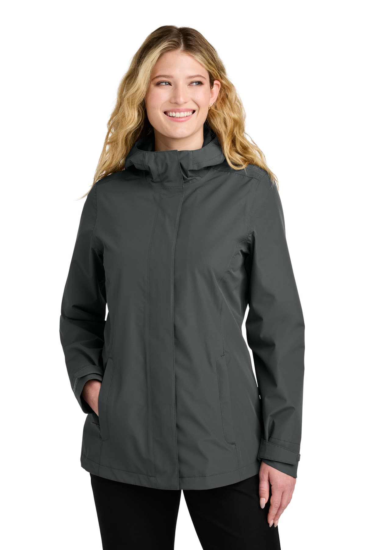 Port Authority ® Women's C-FREE ® Rain Jacket — Grey Steel
