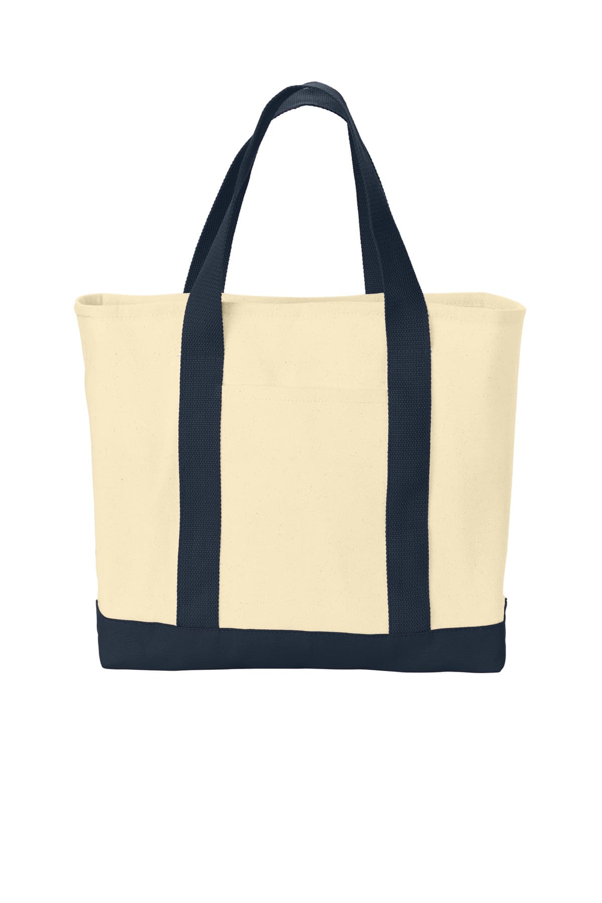 Port Authority ® - Ideal Twill Two-Tone Shopping Tote — Natural/ Navy
