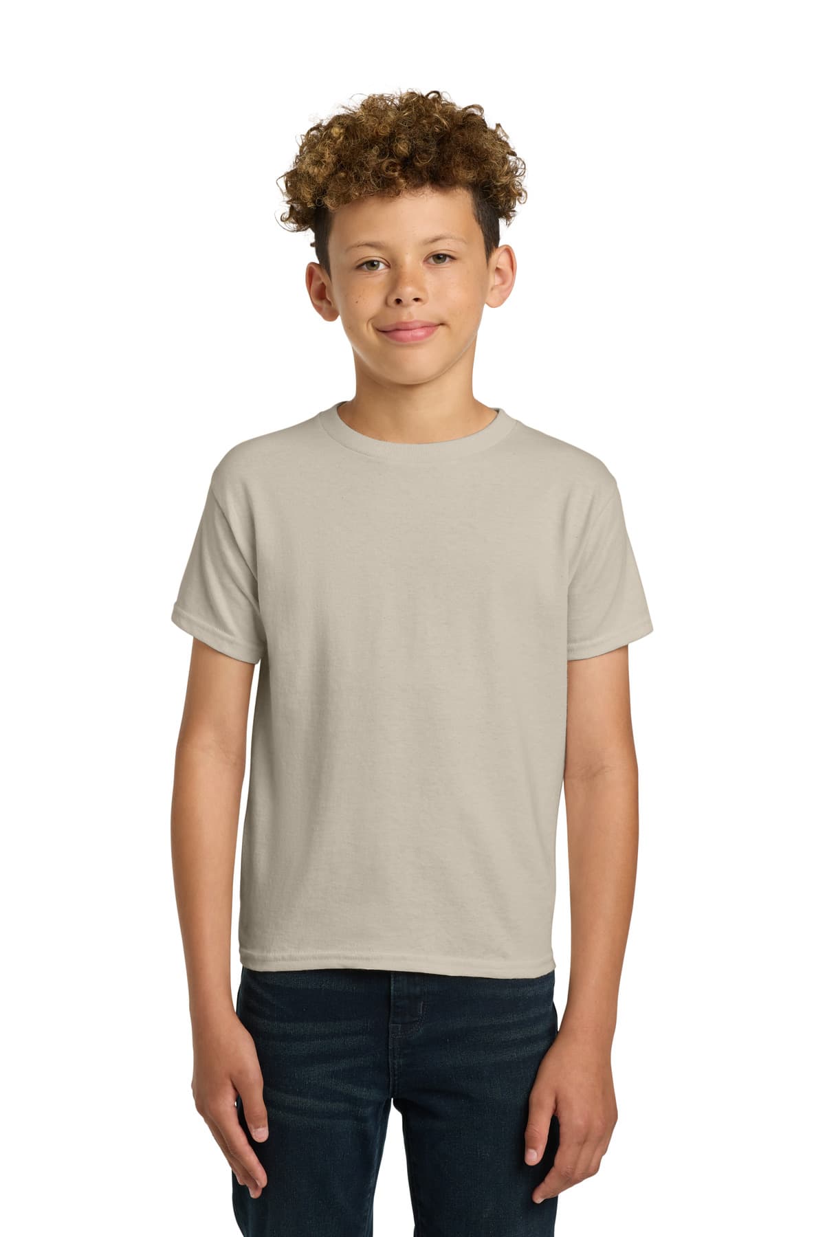 Gildan ® - Youth Heavy Cotton  100% Cotton T-Shirt — Sand