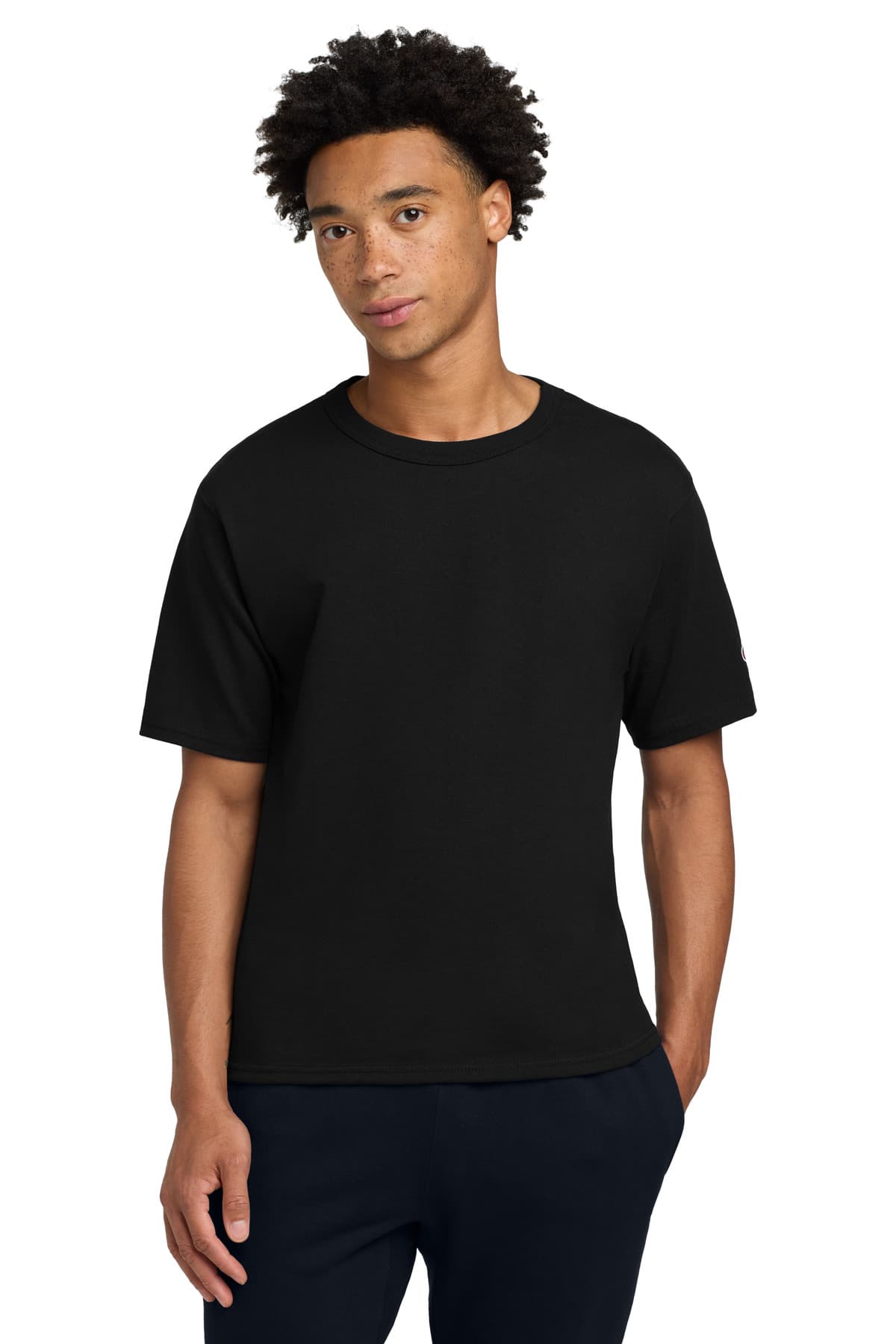 Champion ® Heritage 7-Oz. Jersey Tee — Black