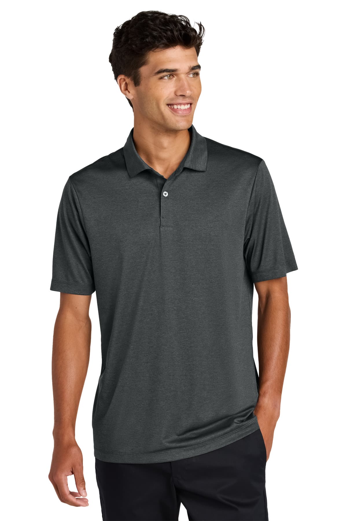 Mercer+Mettle ® Recharge Jersey Polo — Anchor Grey Heather