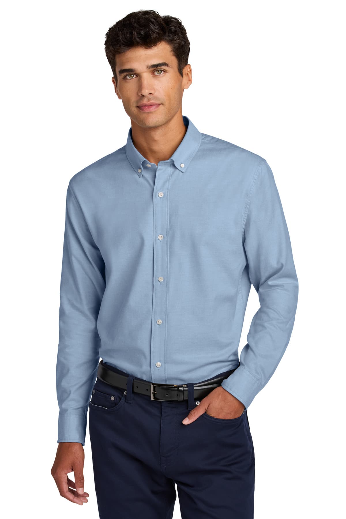 Mercer+Mettle ® Long Sleeve Modern Oxford Shirt — Cobalt