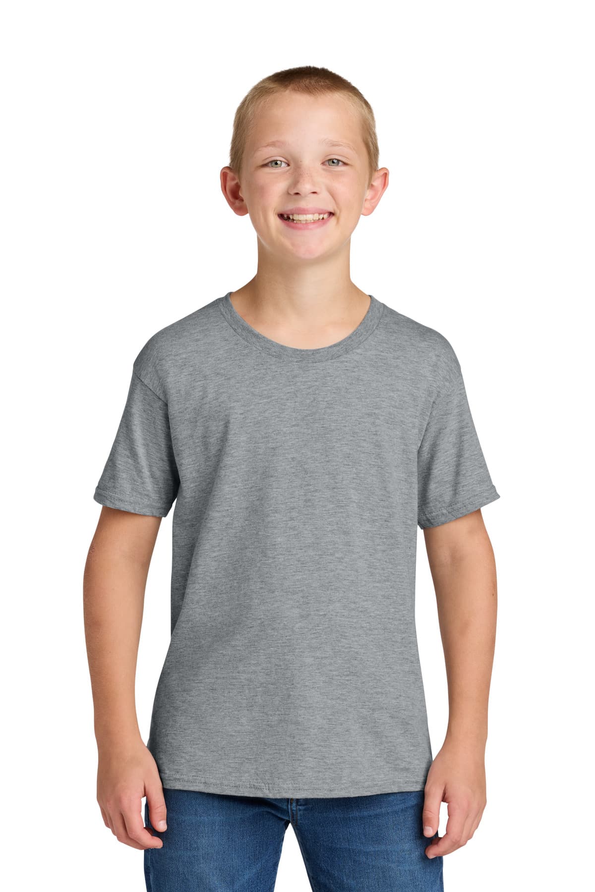 Jerzees Ultimate  Youth Ring Spun T-Shirt — Athletic Heather