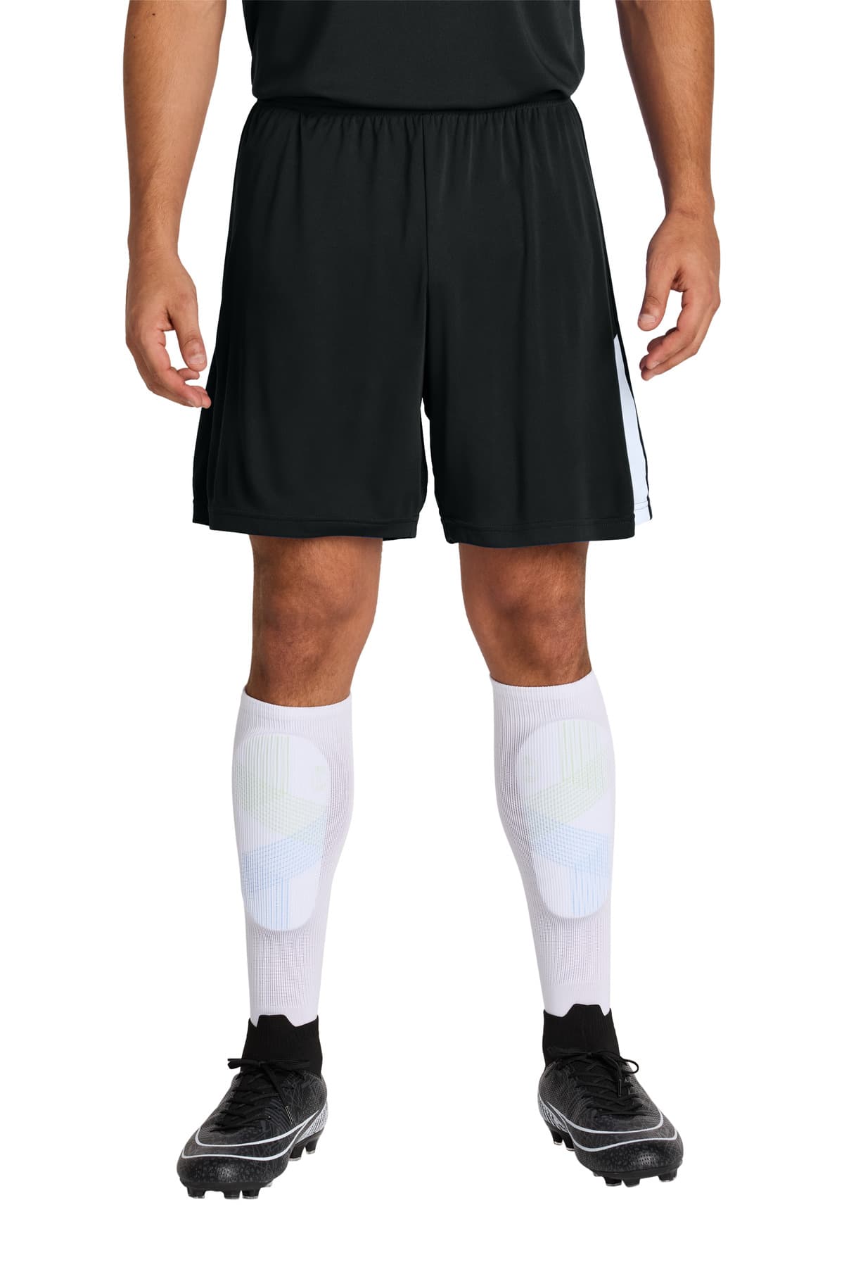 Sport-Tek ® Competitor  United 7' Short — Black/ White