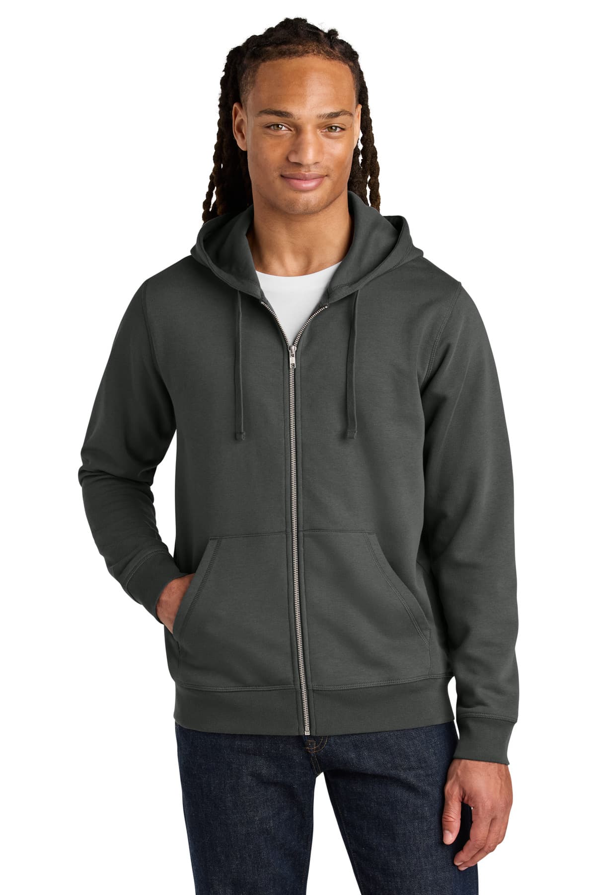 Stanley/Stella ® Unisex Mixer Full-Zip Hooded Sweatshirt — Anthracite