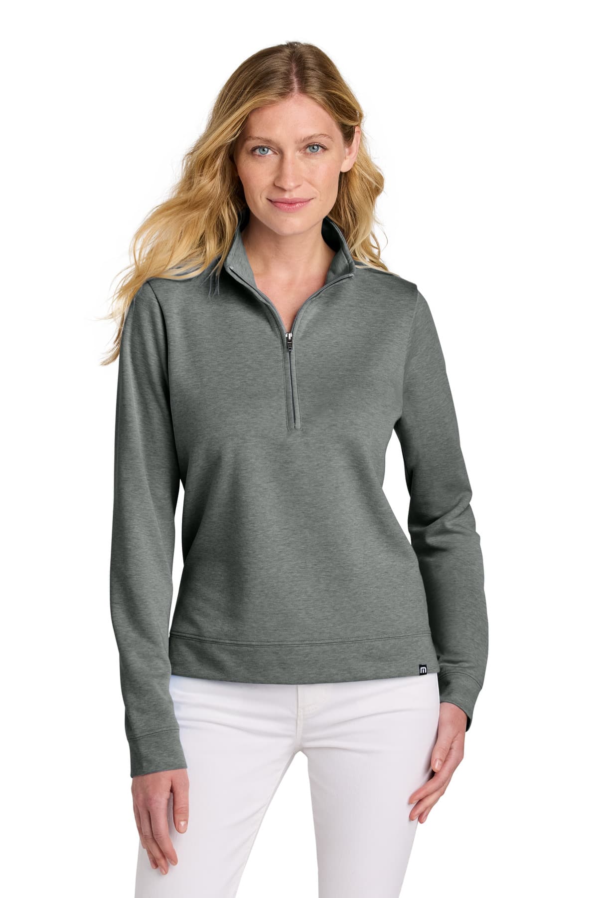 TravisMathew Women's Coveside 1/2-Zip — Dark Grey Heather
