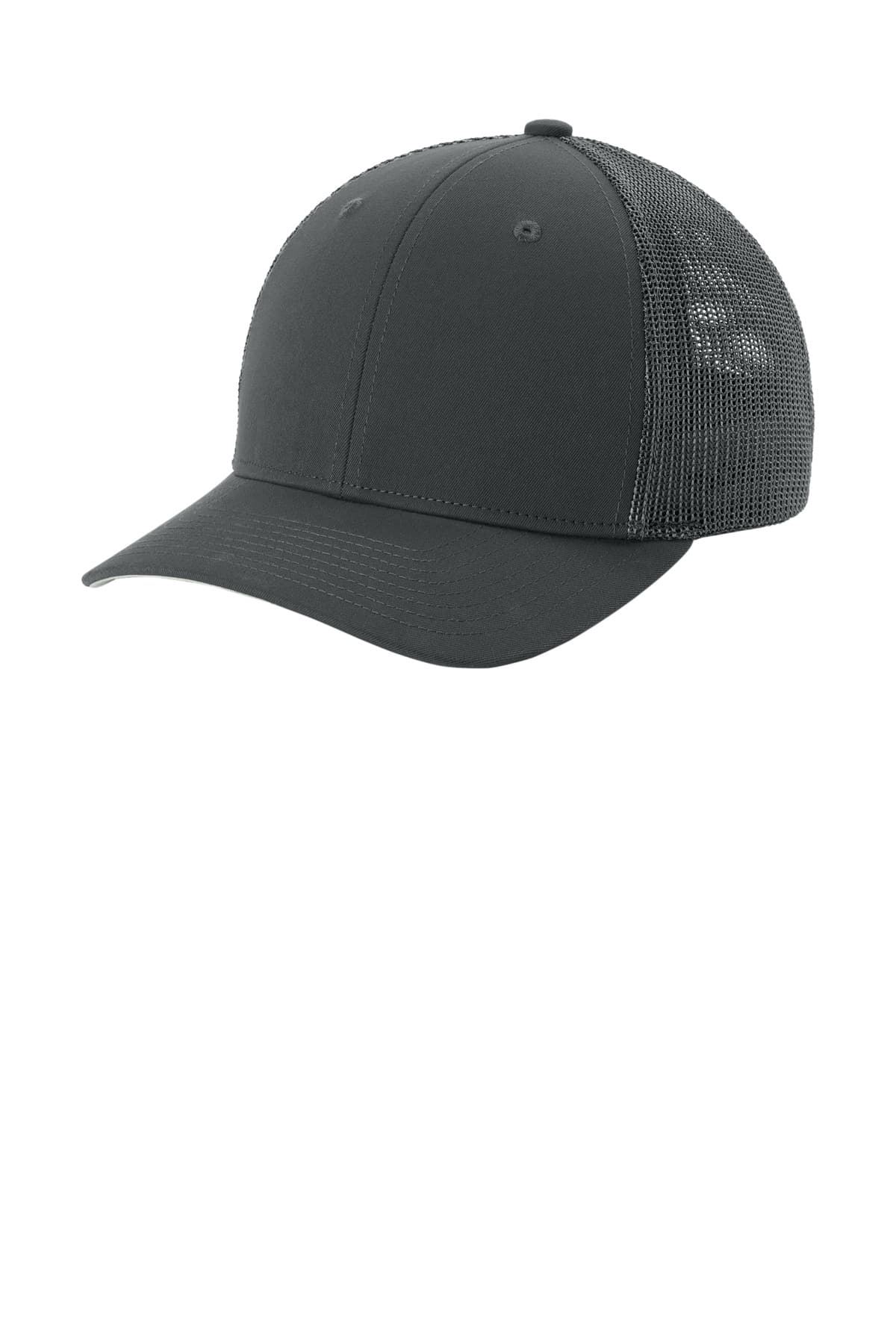 Sport-Tek ® Stretch-Tek Mesh Back Cap — Iron Grey/ Iron Grey