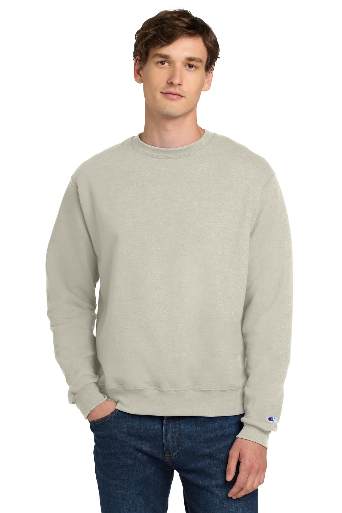 Champion ® Powerblend ® Crewneck Sweatshirt — Sand