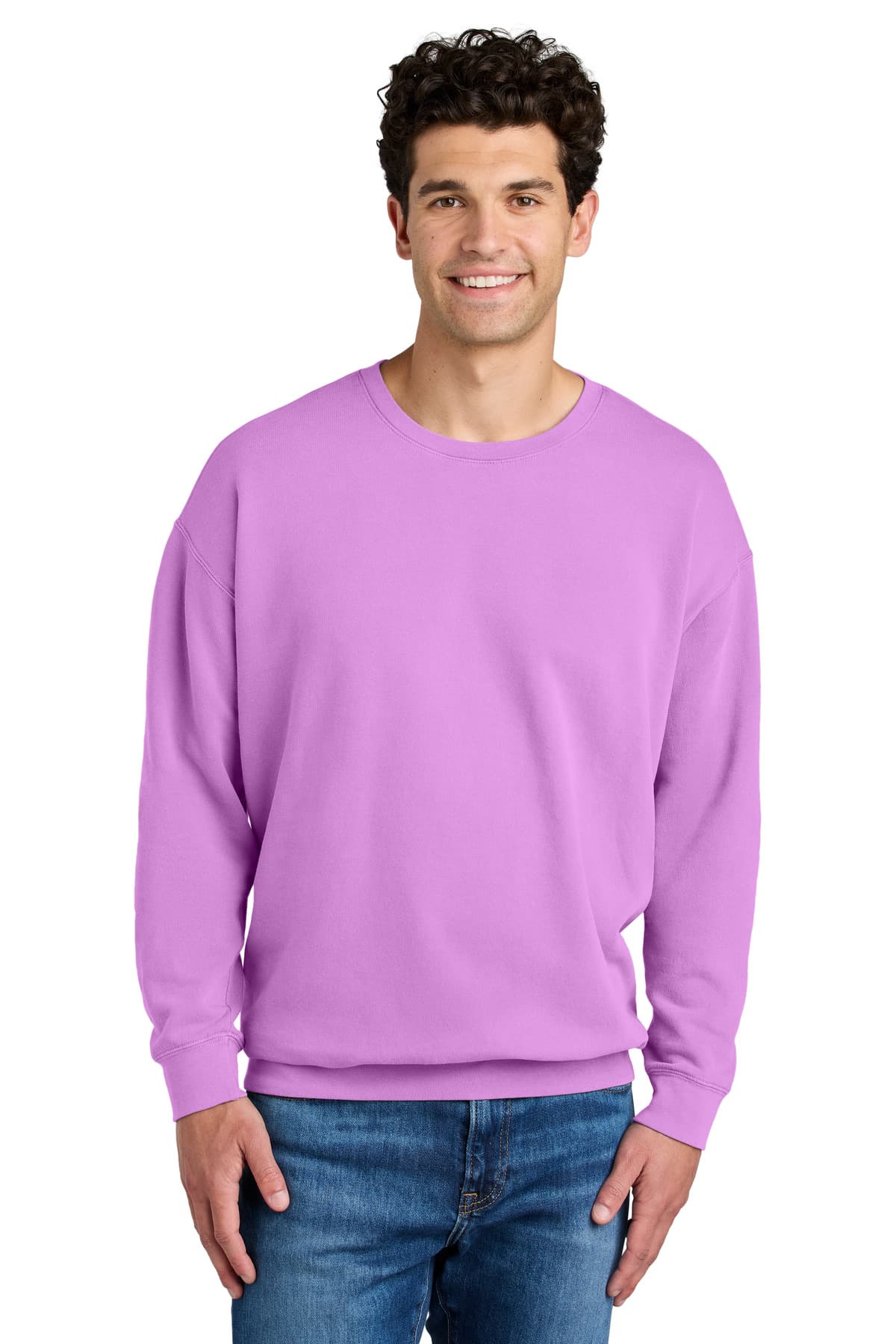 Comfort Colors ® Lightweight Crewneck Sweatshirt — Neon Violet