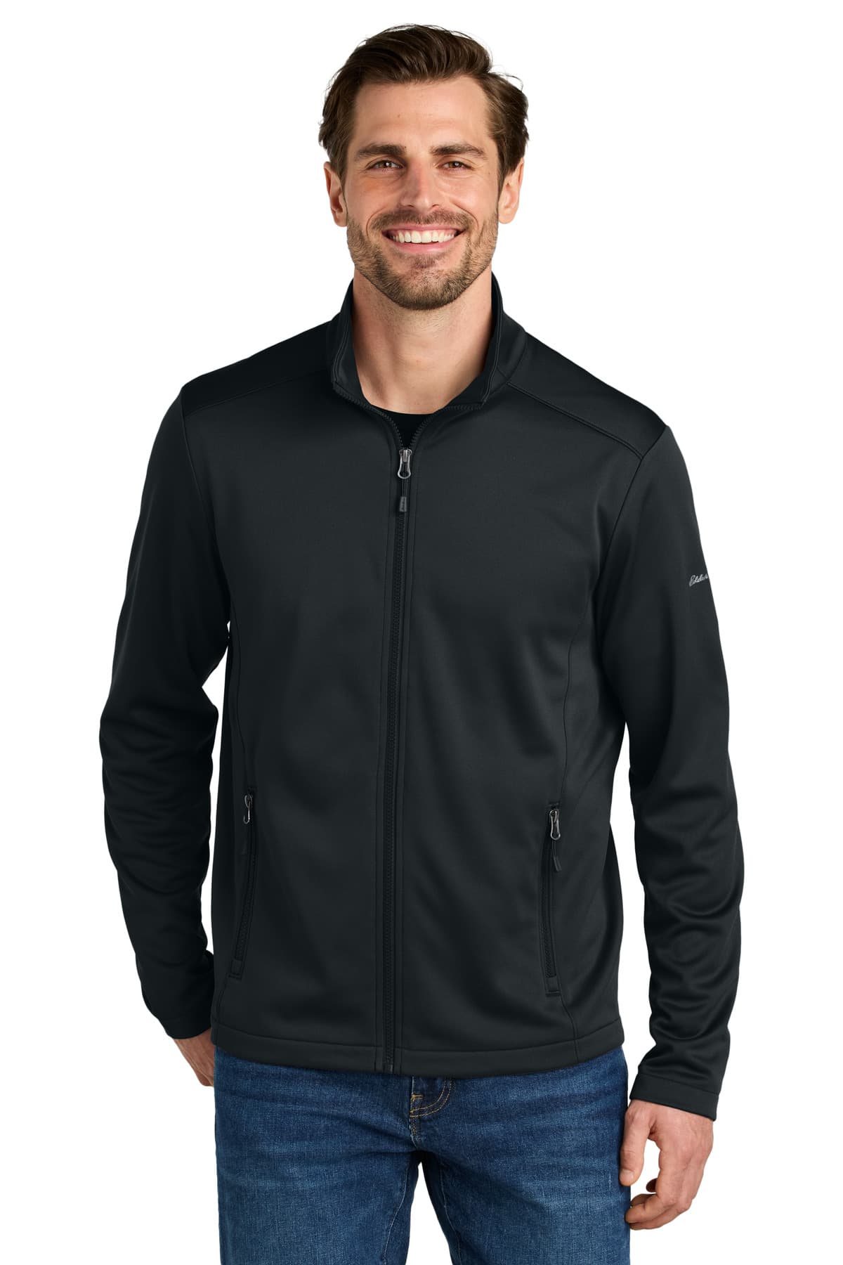 Eddie Bauer ® Smooth Mid Layer Fleece Full-Zip — Black