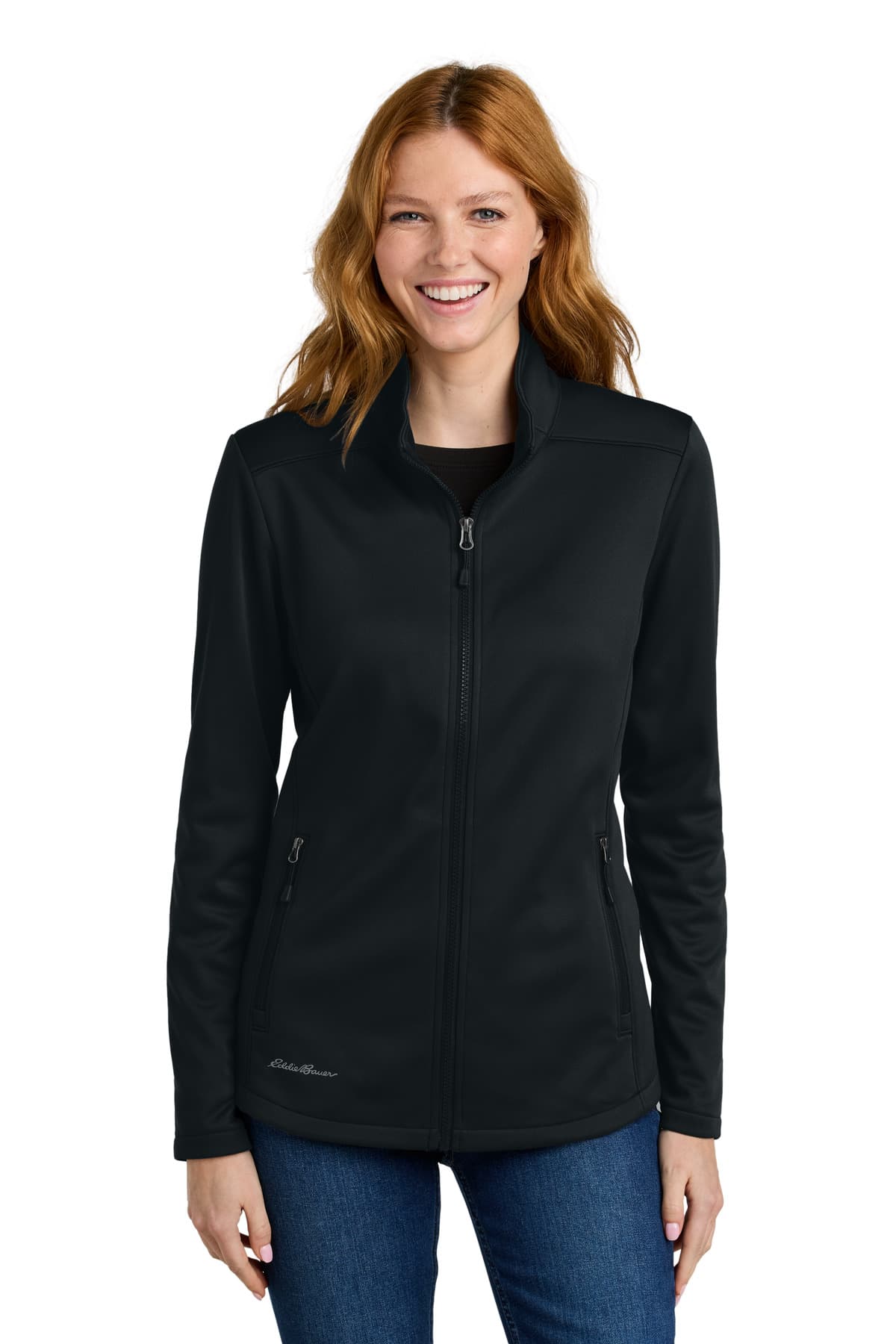 Eddie Bauer ® Women's Smooth Mid Layer Fleece Full-Zip — Black