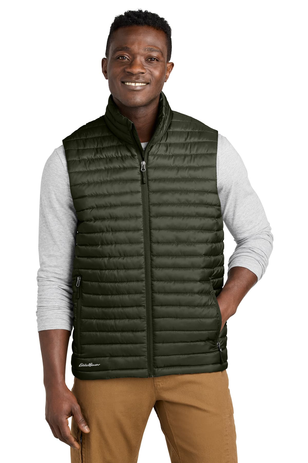 Eddie Bauer ® Packable Quilted Vest — Olive Green