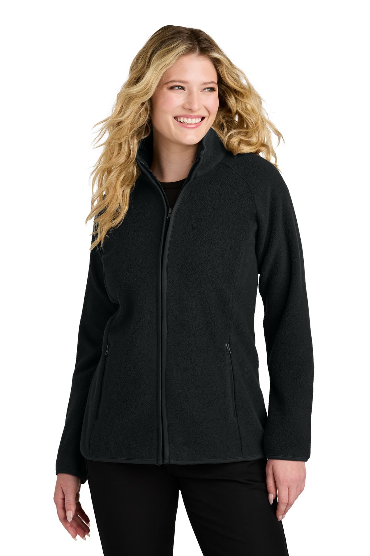 Port Authority ® Women's C-FREE ® Raglan Fleece — Deep Black