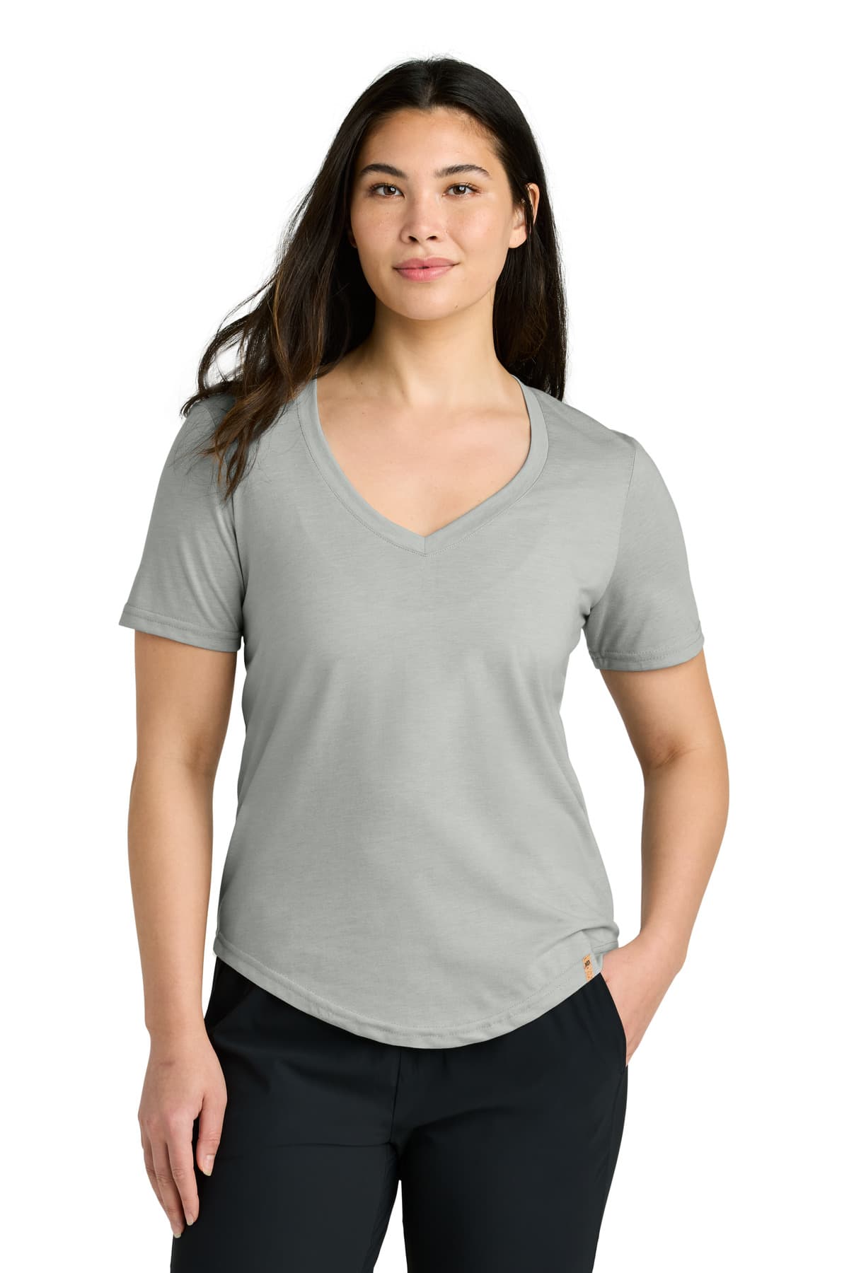 tentree ® Women's TreeBlend V-Neck T-Shirt — Hi Rise Grey Heather