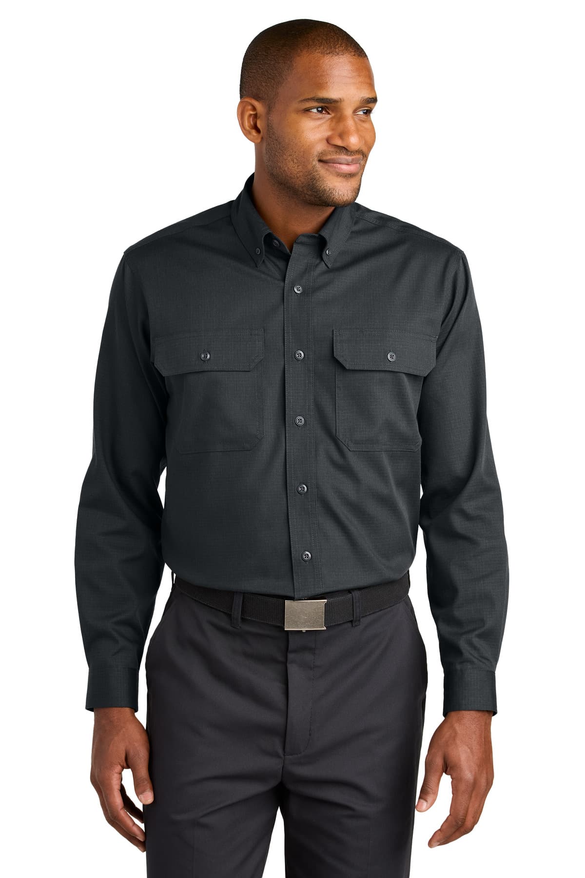 CornerStone ® Long Sleeve Select Ripstop Shirt — Echo Steel