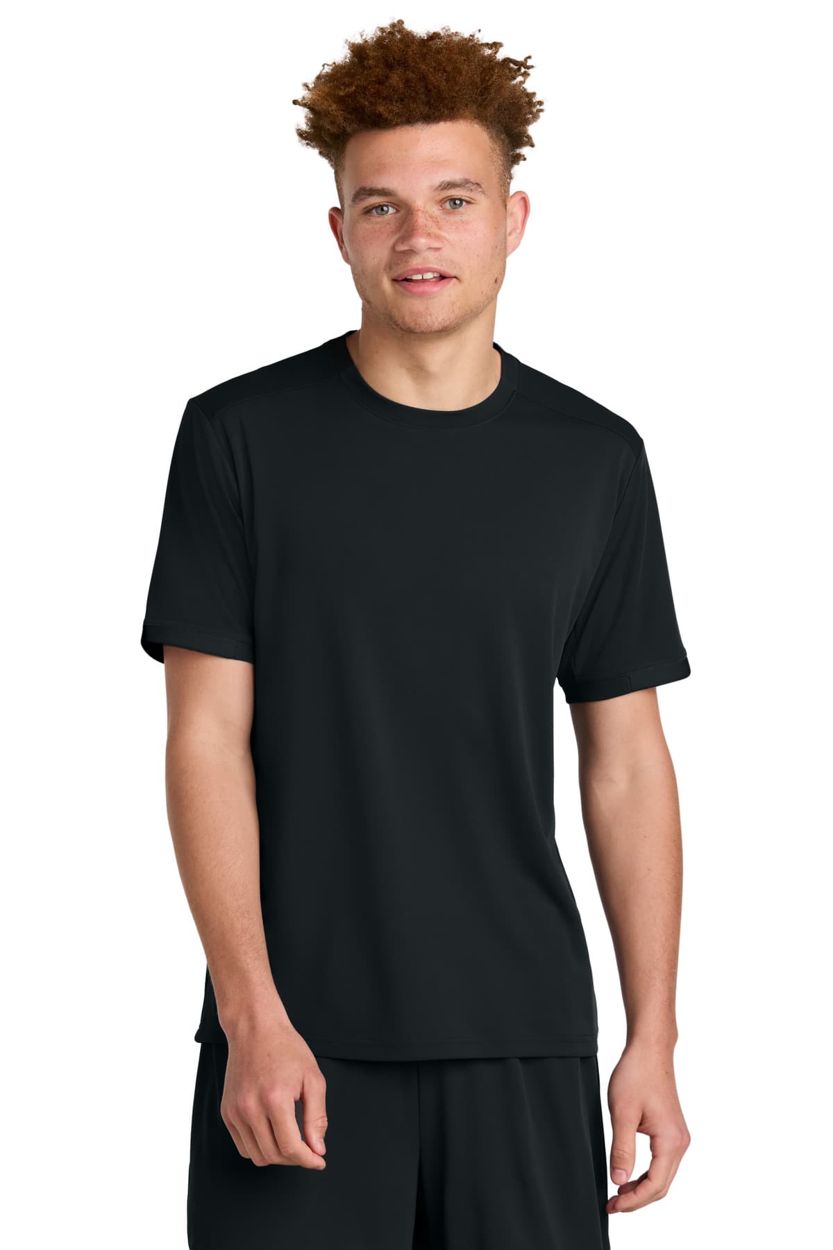 Sport-Tek ® Club Short Sleeve Crew — Black/ Black