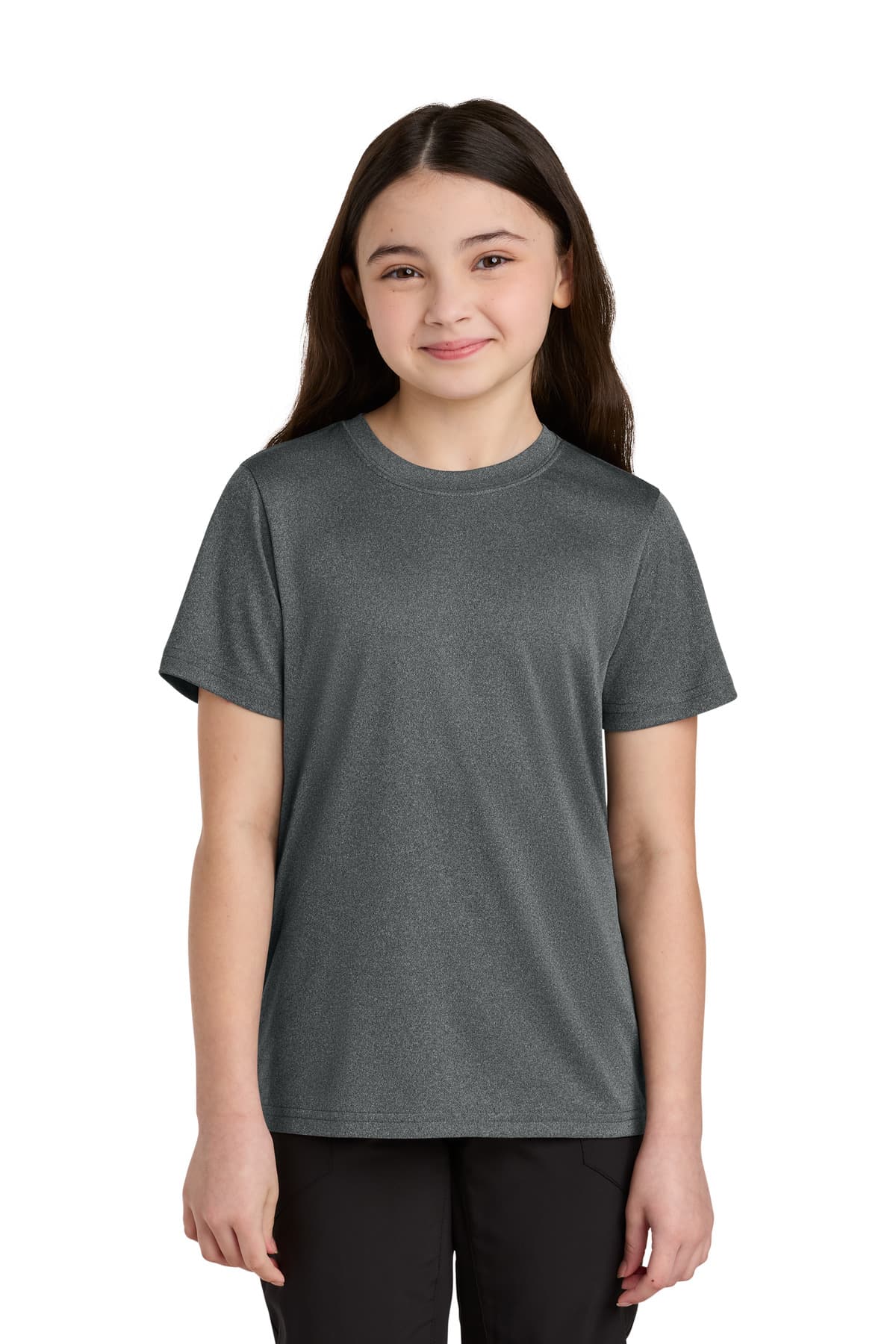 Port & Co  Youth Heather Performance Tee