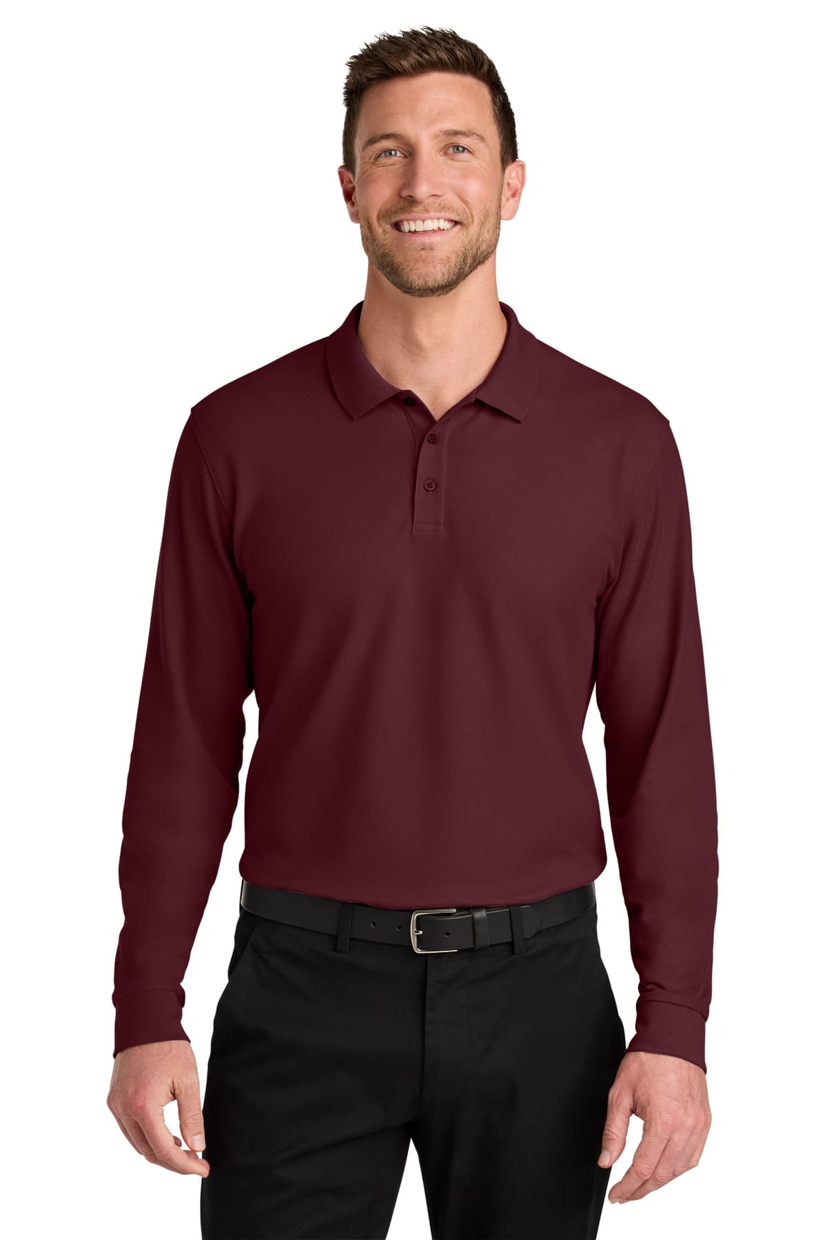 Port Authority ® Wearever Signature Pique Long Sleeve Polo