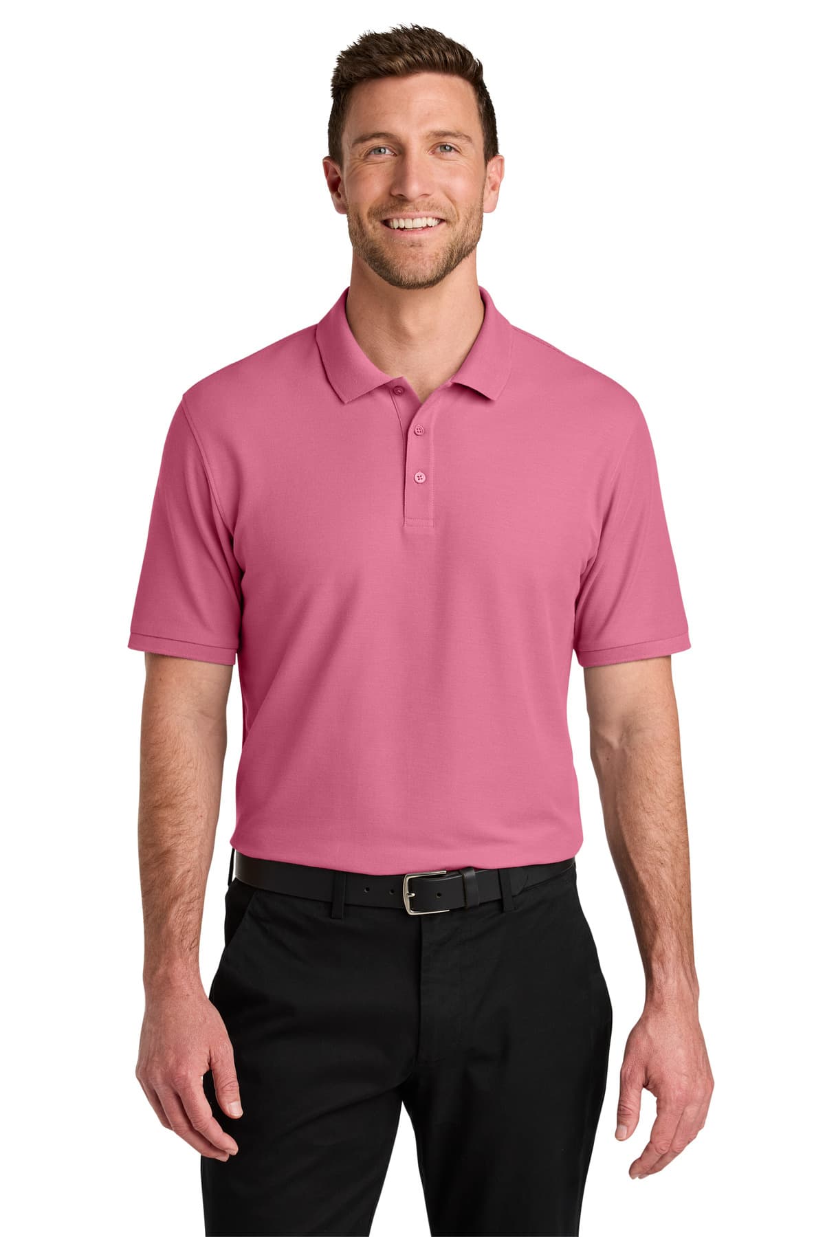 Port Authority ® Wearever Signature Pique Polo — Awareness Pink