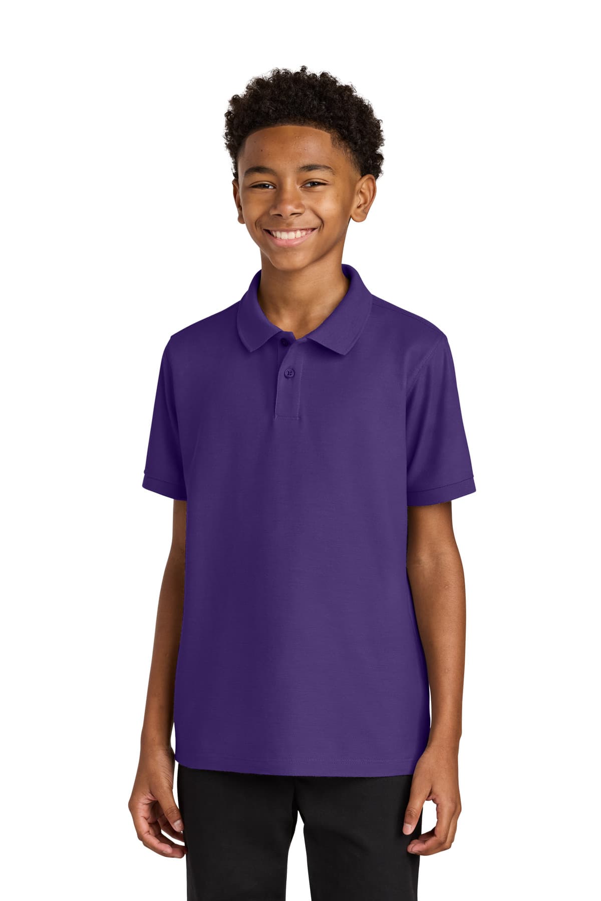 Port Authority ® Youth Wearever Signature Pique Polo — Prism Purple