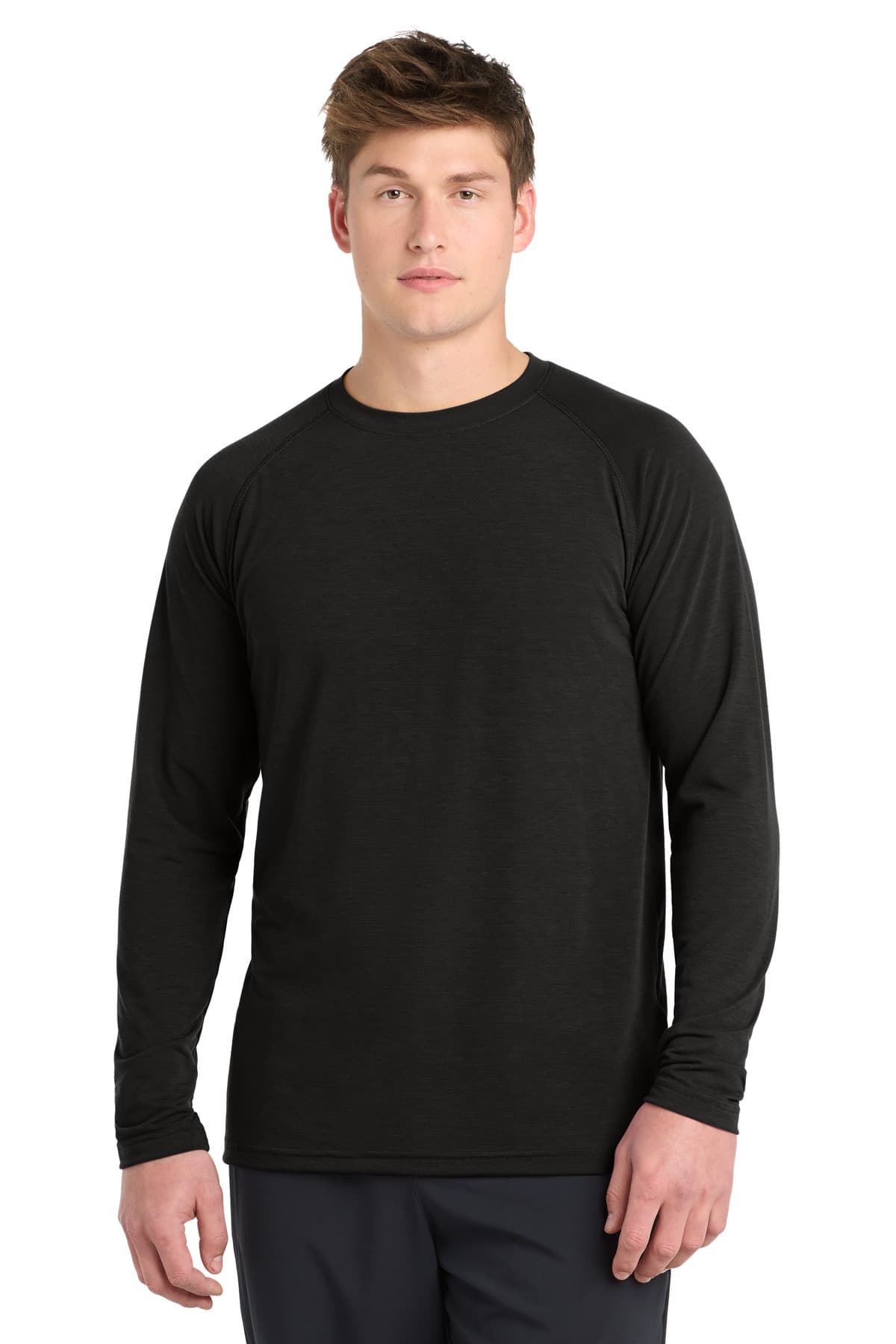 Sport-Tek ® Long Sleeve Ultimate Performance Crew — Black