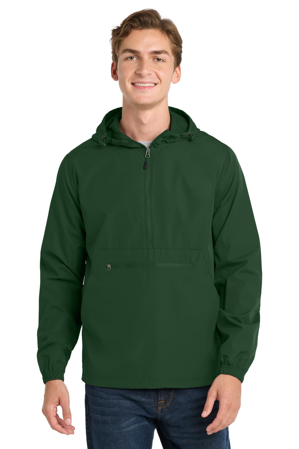 Sport-Tek ® Packable Anorak — Forest Green