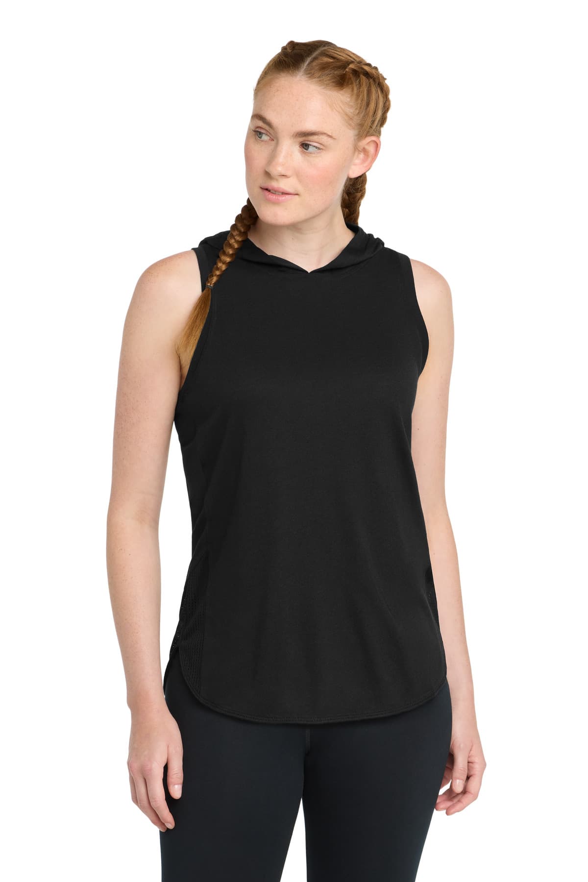 Sport-Tek ® Women's PosiCharge ® Tri-Blend Wicking Draft Hoodie Tank