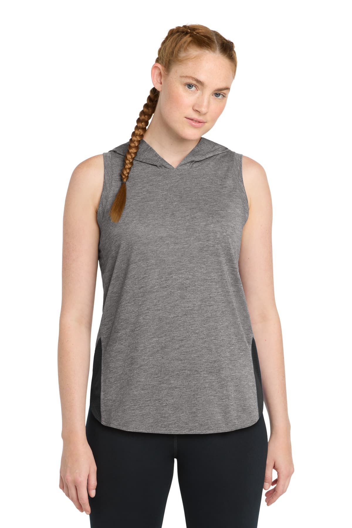 Sport-Tek ® Women's PosiCharge ® Tri-Blend Wicking Draft Hoodie Tank