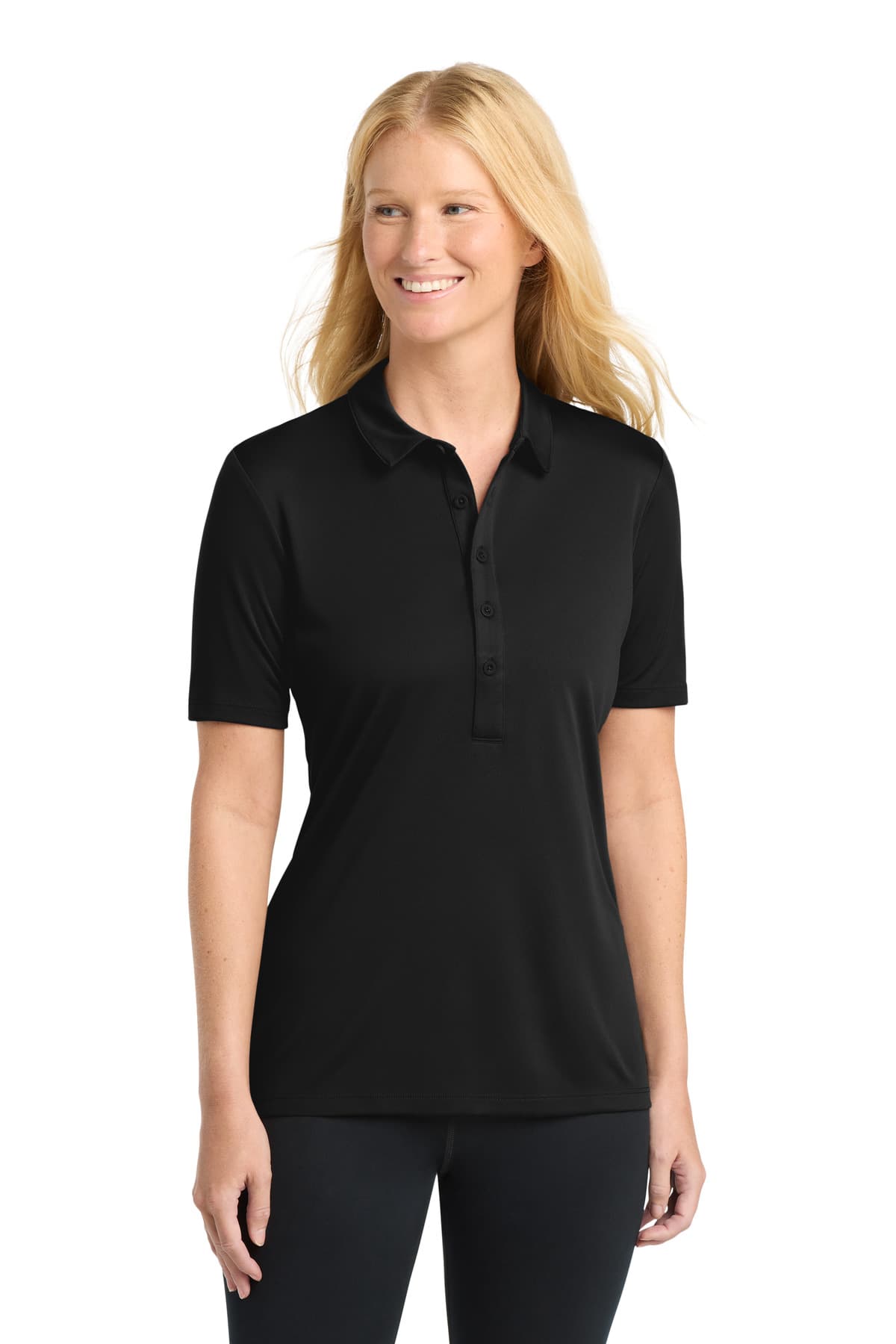 Sport-Tek ® Women's Posi-UV ® Pro Polo — Black