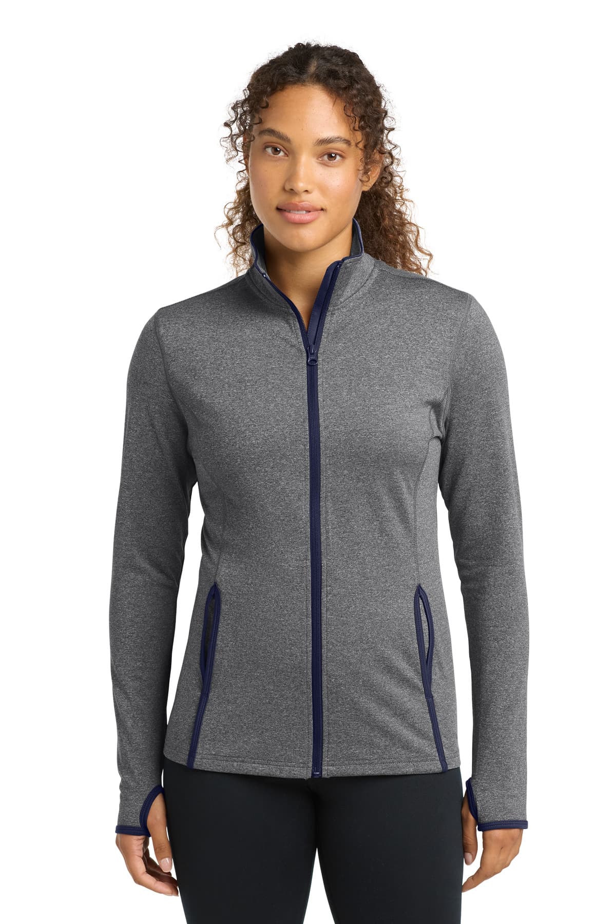 Sport-Tek ® Women's Sport-Wick ® Stretch Contrast Full-Zip Jacket