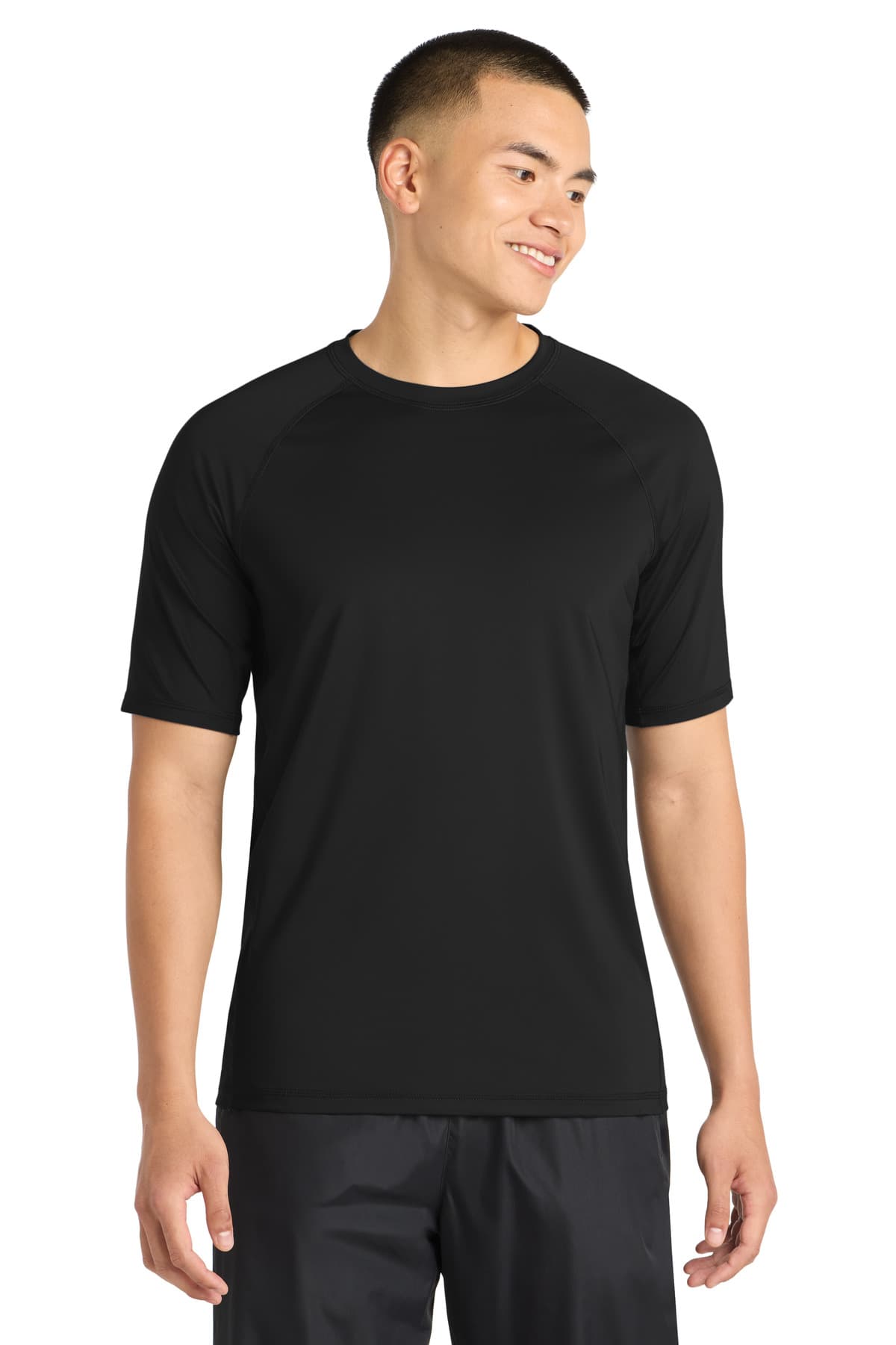 Sport-Tek ® Rashguard Tee — Black