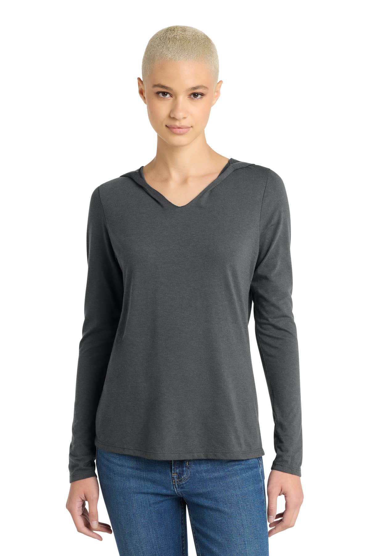 District ® Women's Perfect Tri ® Long Sleeve Hoodie — Charcoal