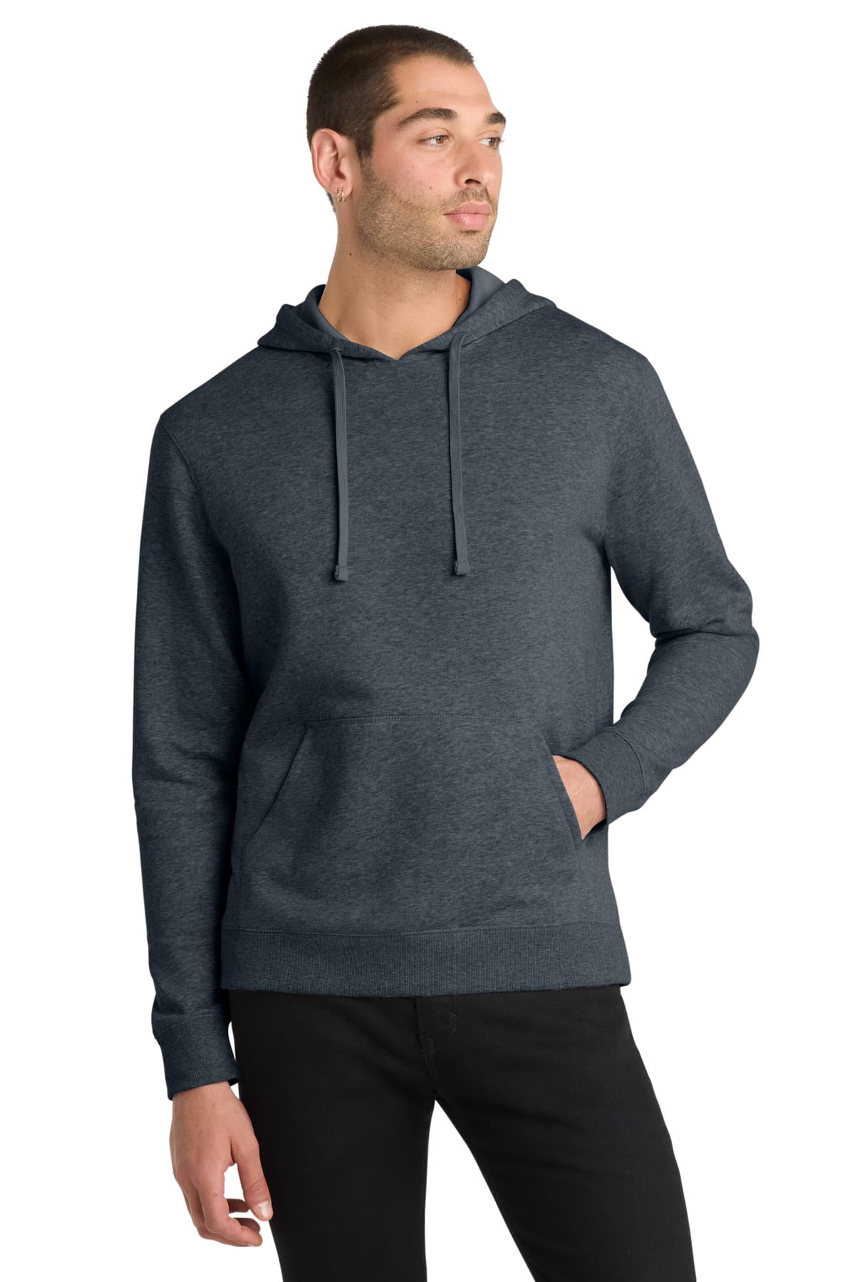 District ® Lightweight Fleece Hoodie — Heathered Navy