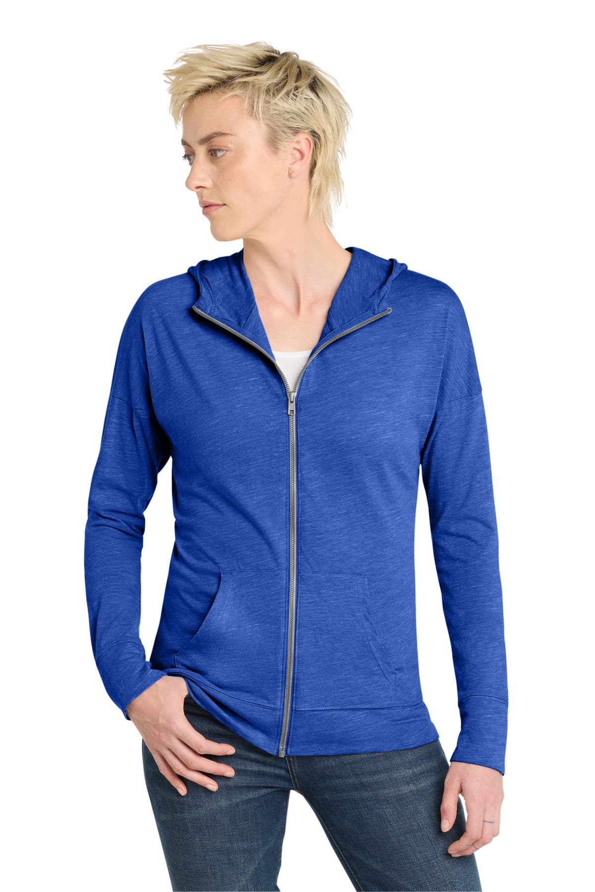 District ® Women's Medal Full-Zip Hoodie — Deep Royal