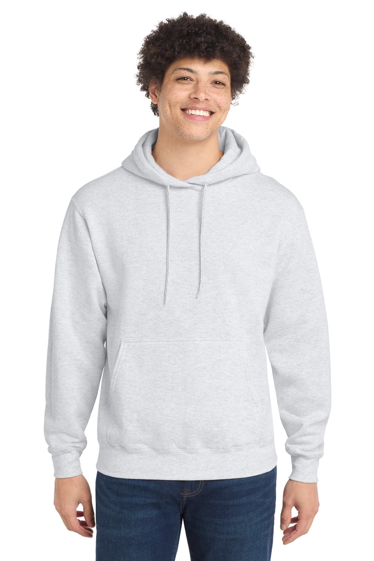 Port & Co  Core Fleece Pullover Hooded Sweatshirt — Ash