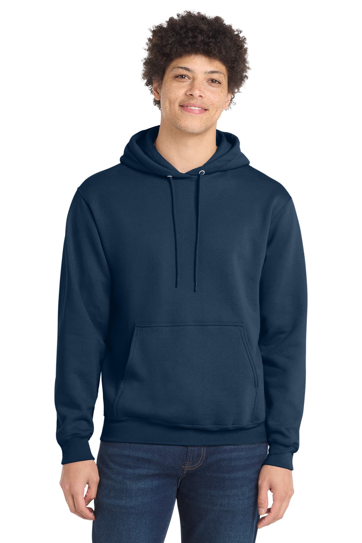 Port & Co  Core Fleece Pullover Hooded Sweatshirt — Navy