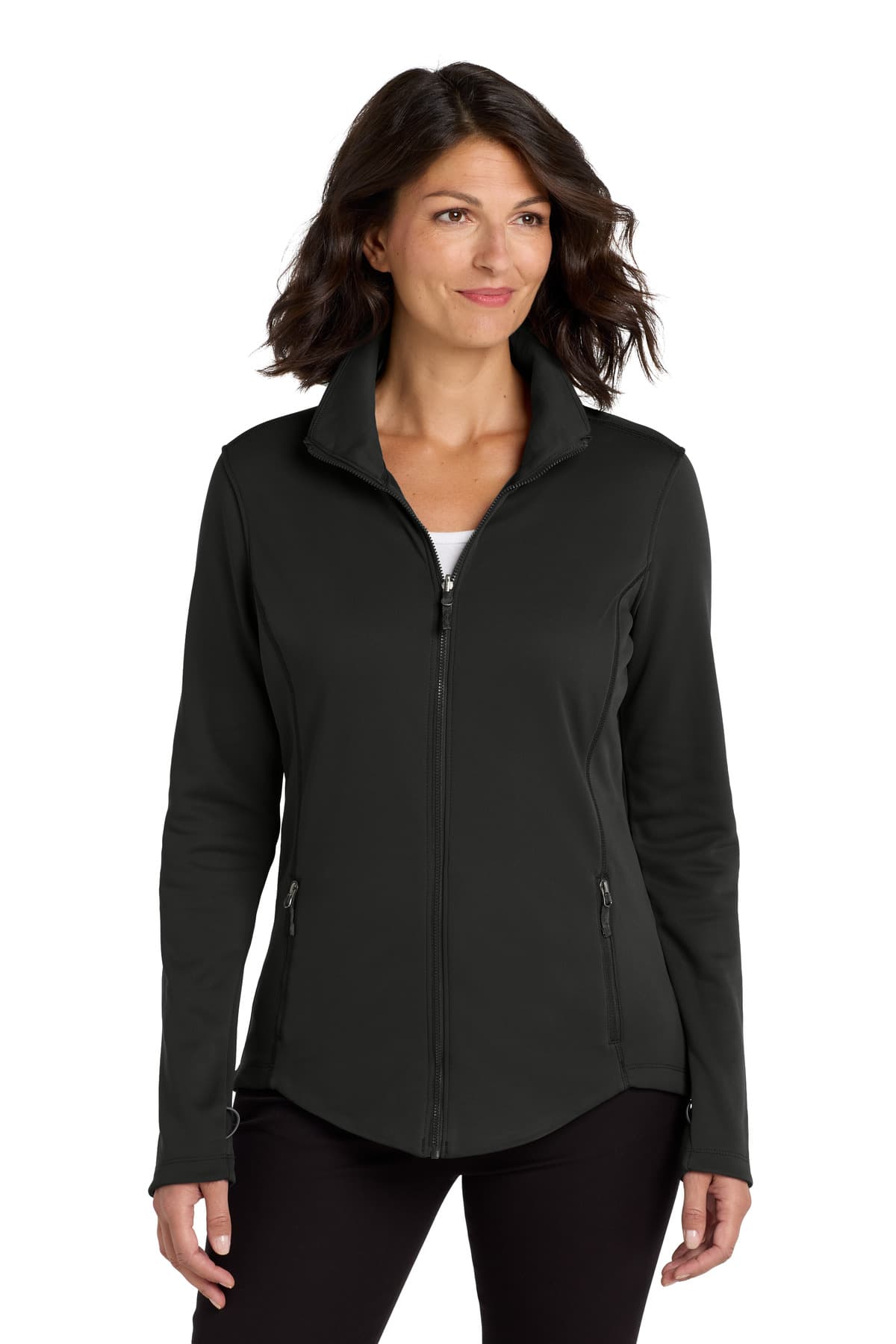 Port Authority ® Women's Collective Smooth Fleece Jacket — Deep Black