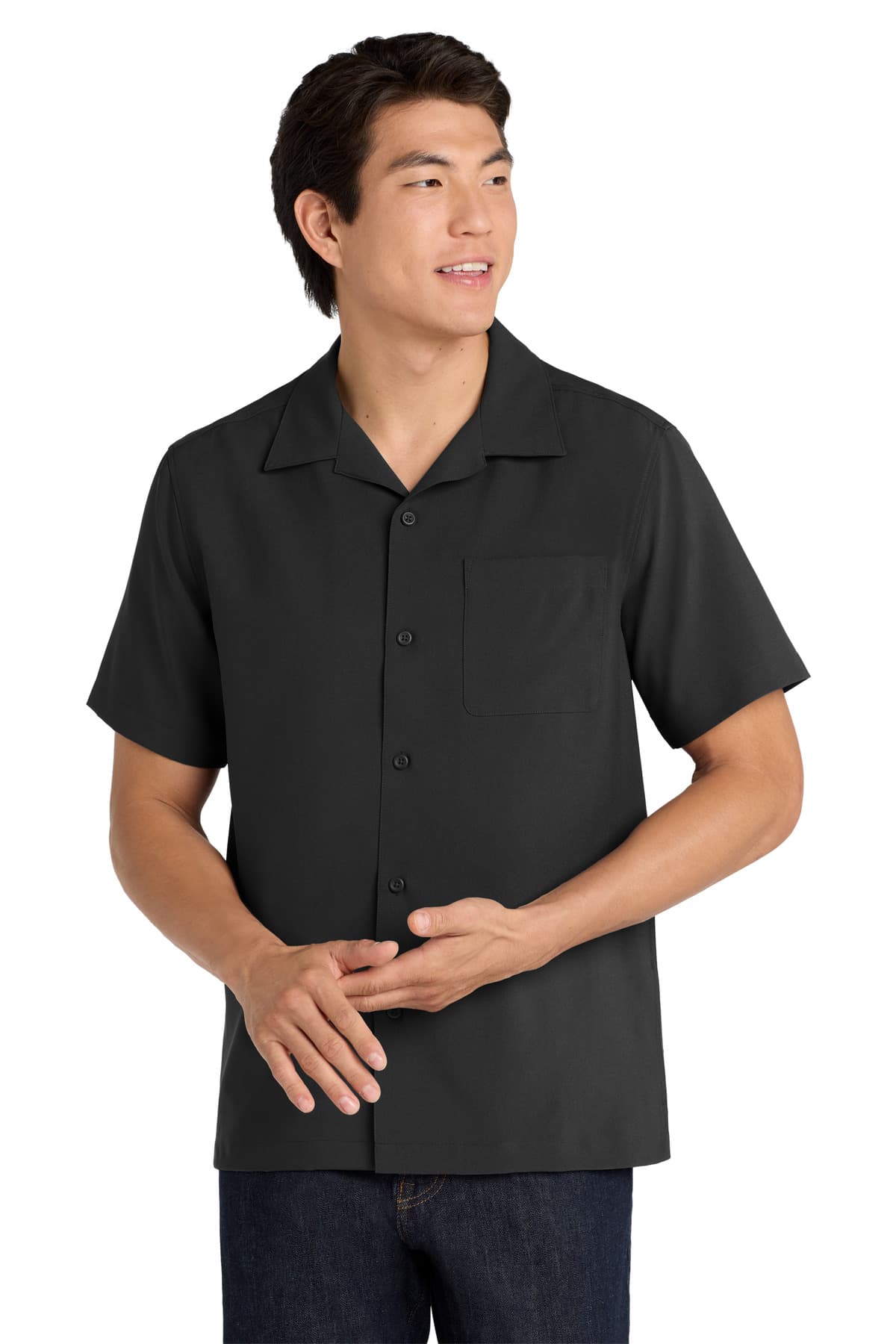 Port Authority ® Short Sleeve Performance Staff Shirt — Black