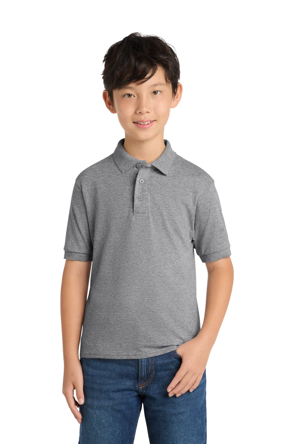 Port & Co  Youth Core Blend Jersey Knit Polo