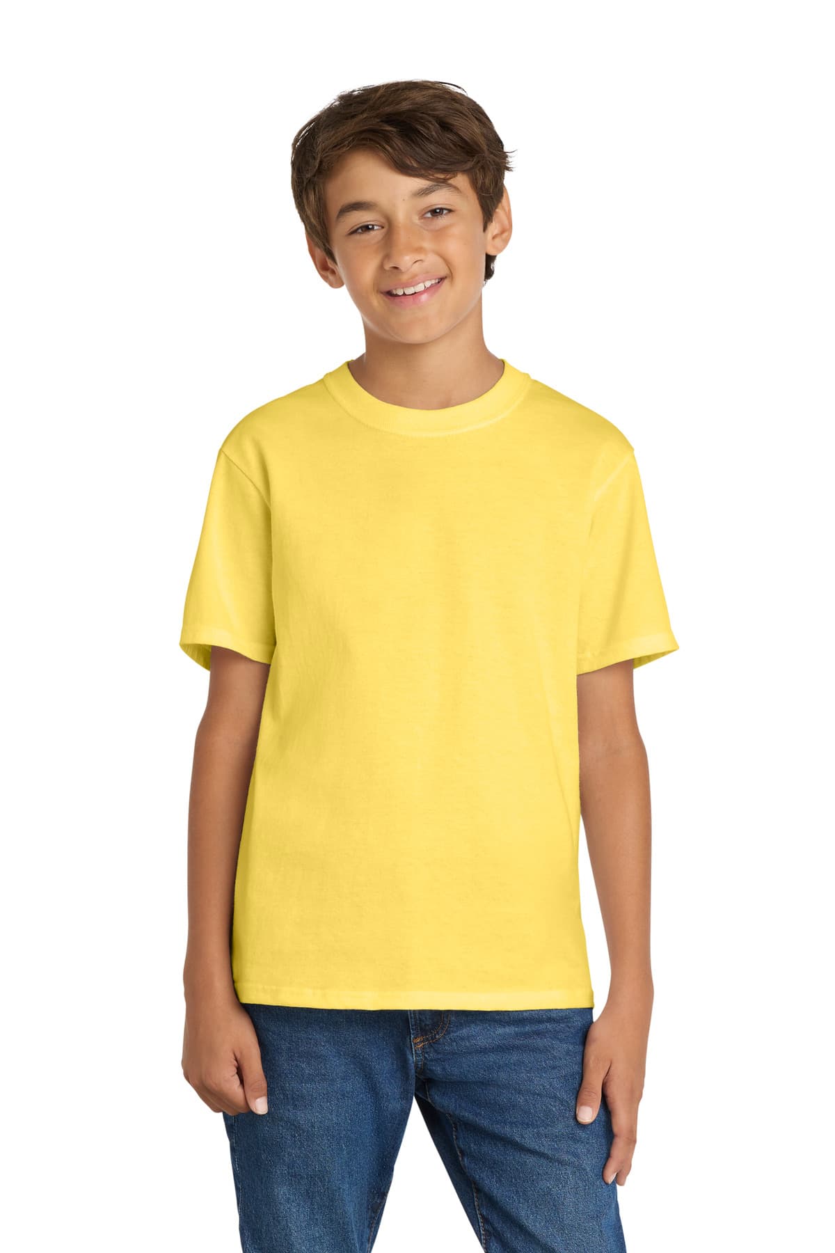 Port & Co  Youth Core Cotton Tee — Yellow