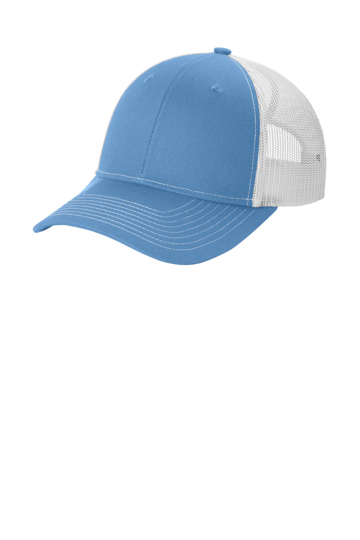 Port Authority ® Snapback Ponytail Trucker Cap — Carolina Blue/ White