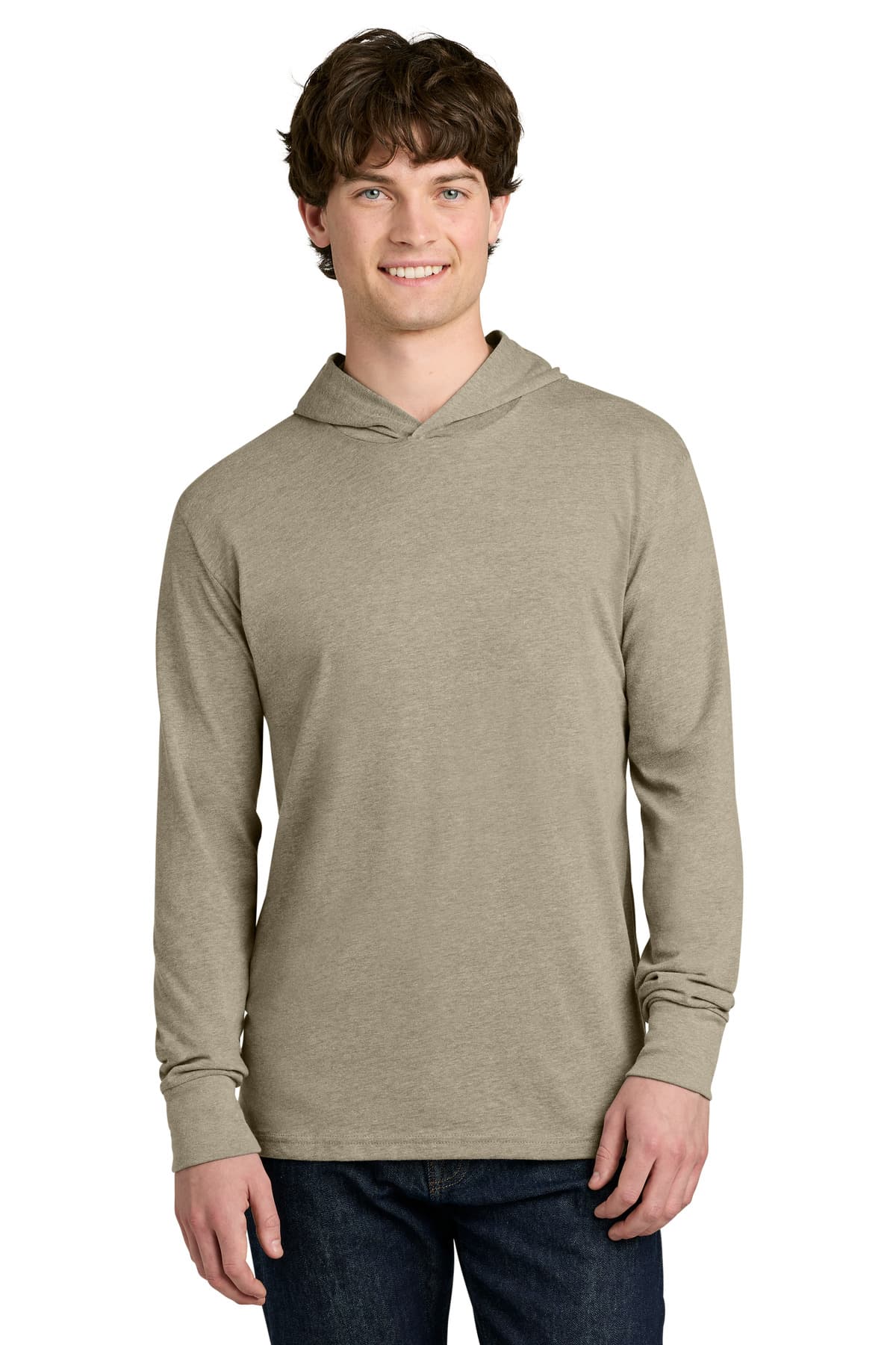 Next Level Apparel ® CVC Long Sleeve Hoodie — Heather Tan